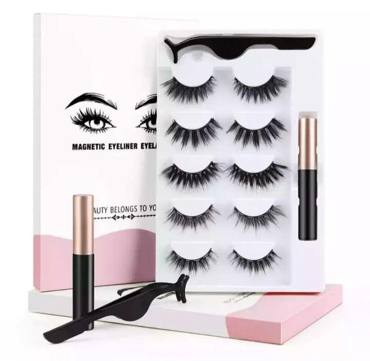 Magnetic Eyeliner Eyelash Suit 5 pairs of false eyelash
